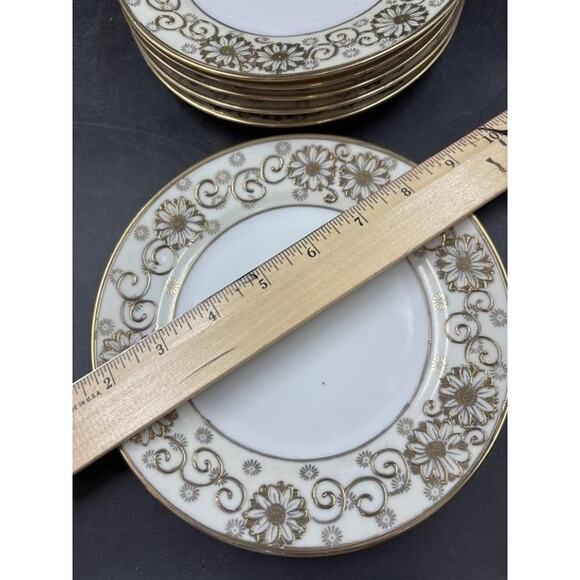 Vintage Japanese Tea Set | Lusterware Cups + Porcelain Teapot & Serving Pieces - Picture 10 of 14